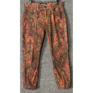 Lucky Brand Sofia Skinny Brown Medallion Print Jeans Womens Size 8/29